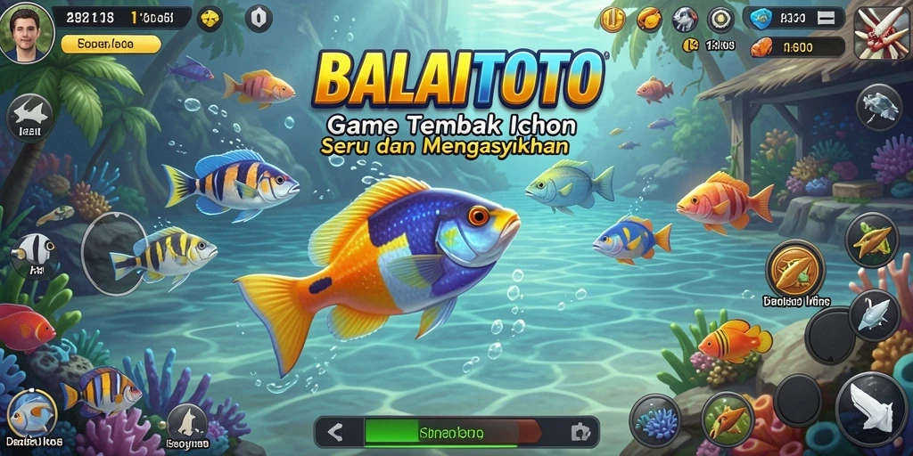 Tampilan gameplay seru dalam BALAITOTO saat menembak ikan.
