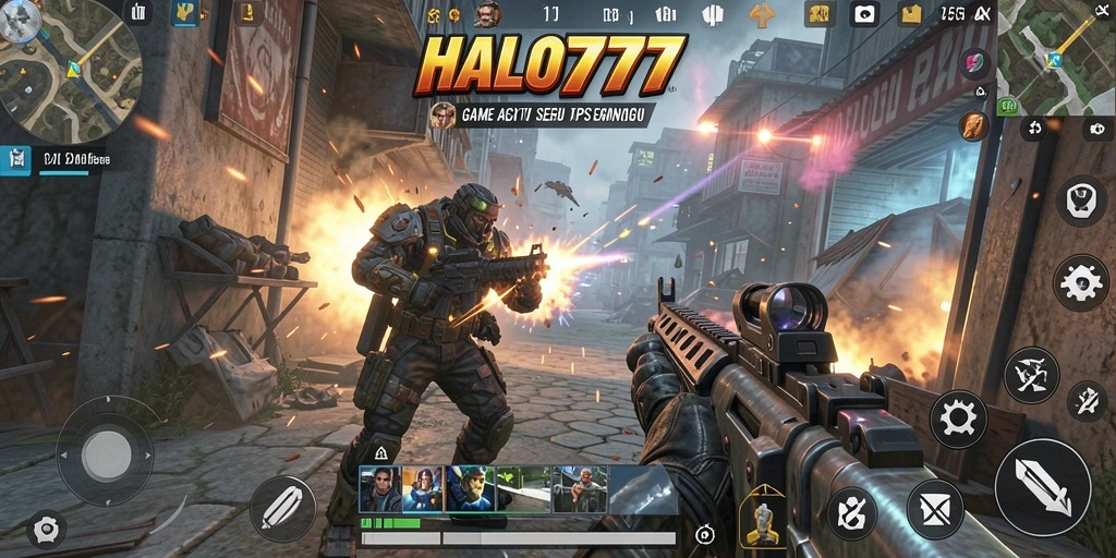 Tampilan gameplay HALO777 yang intens dan mendebarkan.