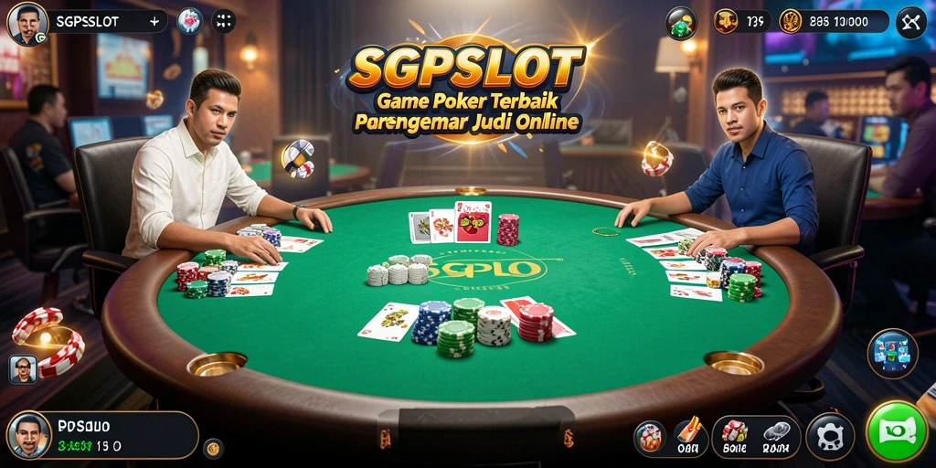 Tampilan menarik dari gameplay Poker di SGPSLOT.