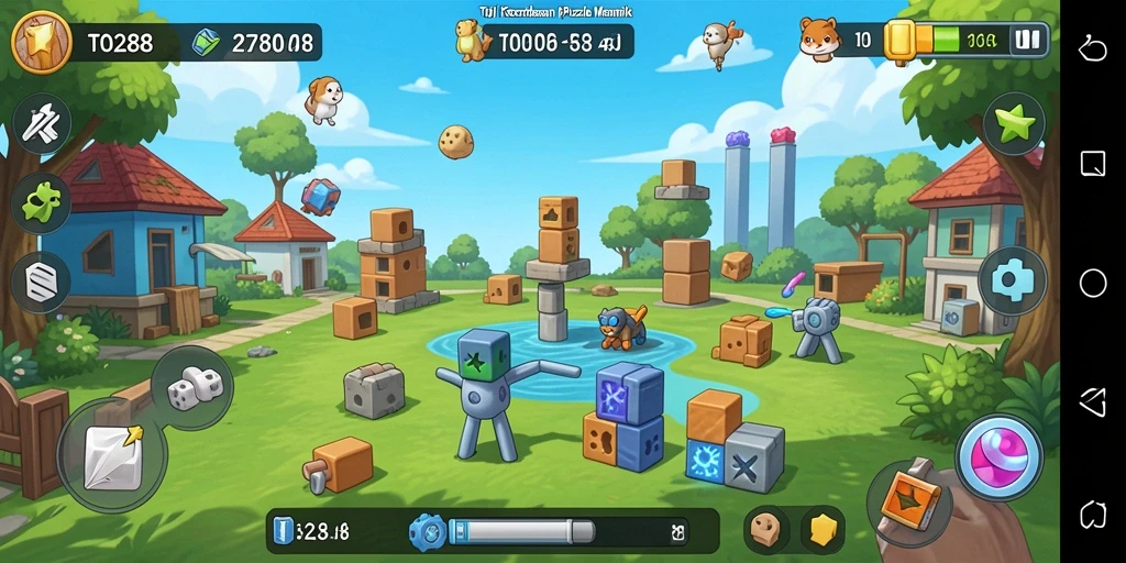 Tampilan gameplay Puzzle yang menantang dan interaktif di TO288.