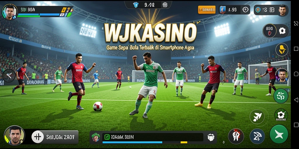 Tampilan menarik dari gameplay sepak bola WJKASINO yang mendebarkan.
