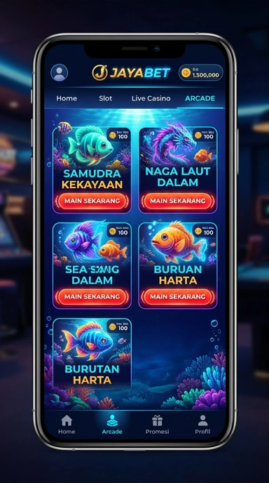 Tampilan utama aplikasi jayabet yang mudah digunakan.